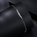 925 Sterling Silver Moissanite Bracelet for Women, Plated White Gold, 15+6cm-2