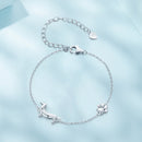 925 Sterling Silver Plated Platinum 150mm+60mm Bracelet for Women-4