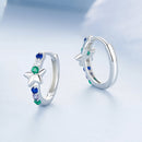 925 Sterling Silver Earrings with Pavé Setting CZ in White Gold for Women-6