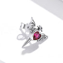 925 Sterling Silver Oxidized Pavé Setting CZ Earrings-3