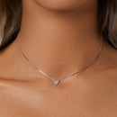 925 Sterling Silver 4mm 0.245ct Moissanite Necklace for Women-6