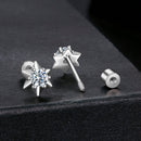 925 Sterling Silver Moissanite 0.10 Carat Earrings for Women-2
