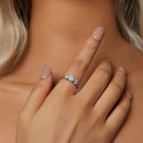 925 Sterling Silver Moissanite 6.5mm 1ct Ring, Size E for Women-7