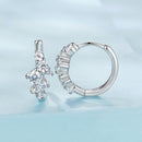 925 Sterling Silver Earrings with CZ White Gold Plating-3