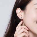 925 Sterling Silver Earrings with Oxidized Finish and Pavé Setting-6