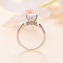 925 Sterling Silver 1.0 Carat Moissanite Ring in Size 8-7