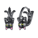 925 Sterling Silver Enamel Black Gold Earrings for Women-1