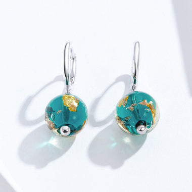 925 Sterling Silver Earrings with Glass Bead for Women - 0