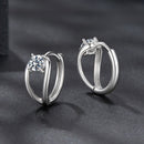 925 Sterling Silver 0.40 Carat Moissanite Earrings for Women-5