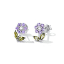 925 Sterling Silver Earrings with Pavé Setting CZ in White Gold-6