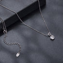 925 Sterling Silver Moissanite Necklace 40+5cm with White Gold Plating for Women-4