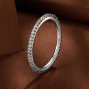 925 Sterling Silver Moissanite 0.005ct 1.4mm Ring Size 6 for Women-3
