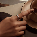 925 Sterling Silver Transparent Glass Ring for Women-7