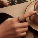 925 Sterling Silver Heart-shaped CZ Ring for Women-6