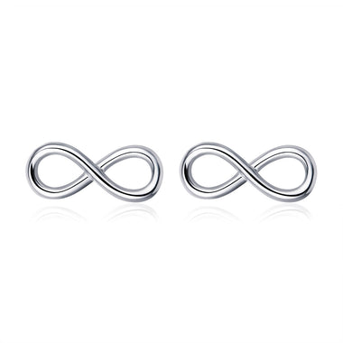 925 Sterling Silver Earrings for Women - 0.6*1.3 cm, Plated Platinum