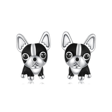925 Sterling Silver Oxidized Enamel Earrings for Women