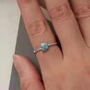 925 Sterling Silver Enamel Pavé CZ Spiral Ring for Women-4