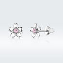 925 Sterling Silver Earrings with CZ in Pavé Setting-4