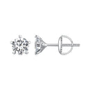 925 Sterling Silver Moissanite 0.50 Carat Earrings 6.0mm for Women-4