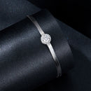 925 Sterling Silver 5.0mm Moissanite Bracelet with White Gold Plating for Women-4