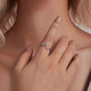 925 Sterling Silver Pave Setting CZ 1.5mm Ring-7