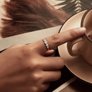 925 Sterling Silver Ring Size 6.0 with Pavé CZ in White Gold Finish for Women-4