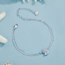 925 Sterling Silver White Gold Plated Bracelet with Enamel Process-5