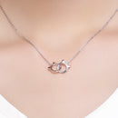 925 Sterling Silver Necklace, Length 38-45cm, Pendant 1.2*1cm, for Women-7