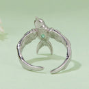 925 Sterling Silver Transparent Glass Ring for Women-5