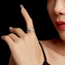 925 Sterling Silver 0.50 Carat Moissanite Ring Size 6 for Women-9