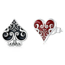 S925 Sterling Silver Oxidized Earrings with Enamel - Perfect for Any Occasion-1