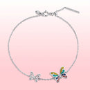 925 Sterling Silver Adjustable Butterfly Enamel Bracelet for Women-6