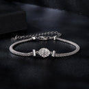 925 Sterling Silver 0.5 Carat Moissanite White Gold Plated Bracelet for Women-4