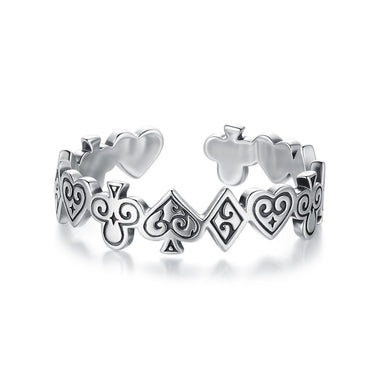 925 Sterling Silver Oxidized Silver 0.5cm Ring
