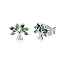 925 Sterling Silver Earrings with Enamel Process 0.8*1cm-1