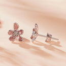 925 Sterling Silver White Gold Plated Enamel Earrings 0.9*1.0cm for Women-4