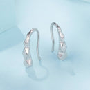 925 Sterling Silver White Gold Plated Earrings-3
