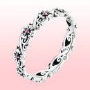 925 Sterling Silver Oxidized CZ Pavé Ring Size 6 for Women-3