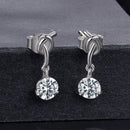 925 Sterling Silver Moissanite 0.50 Carat Earrings for Women-2