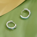 925 Sterling Silver Earrings with Enamel Process and Platinum Plating for Women-5