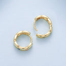 925 Sterling Silver Hoop Earrings with Pavé Setting CZ, 1.3 cm for Women-5