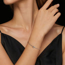 925 Sterling Silver 0.50 Carat Moissanite Bracelet for Women - 15+6cm - Plated White Gold-6