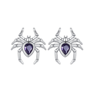 925 Sterling Silver Earrings with Pavé Setting CZ, Size 13*12mm