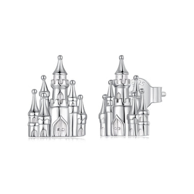 925 Sterling Silver Plated White Gold Earrings for Women, Size 1.3*1.0cm