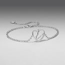 925 Sterling Silver Plated White Gold Bracelet 21cm for Women-2