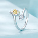 925 Sterling Silver White Gold Plated Ring with CZ - 3mm-3