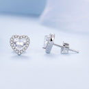 925 Sterling Silver Pavé Setting CZ Earrings-5