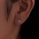 925 Sterling Silver Oxidized Silver Earrings 1.3x0.8cm for Women-5