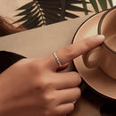 925 Sterling Silver Oxidized Silver 0.3cm Width Ring for Unisex-6