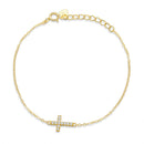925 Sterling Silver Bracelet with Pavé Setting CZ, 155+25mm for Women-3